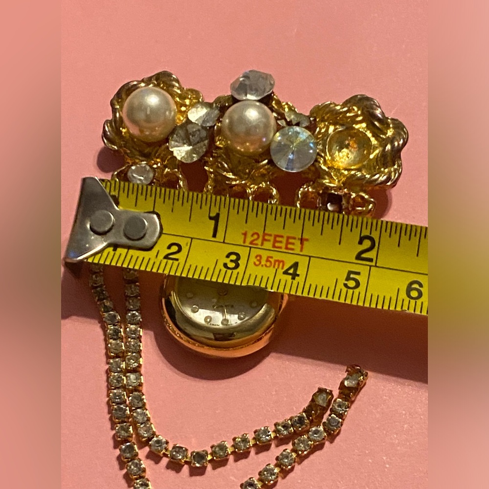 Bonetto Costume Watch Brooch for Parts or Repairs #9576 - Picture 6 of 6